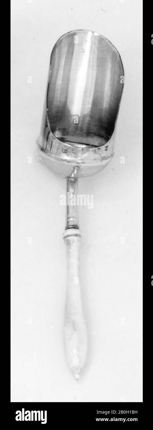 Joseph Willmore, British, active from 1805, Caddy Spoon, 1809/10, Silver, Overall: 4 1/16 in. (10.3 cm Stock Photo