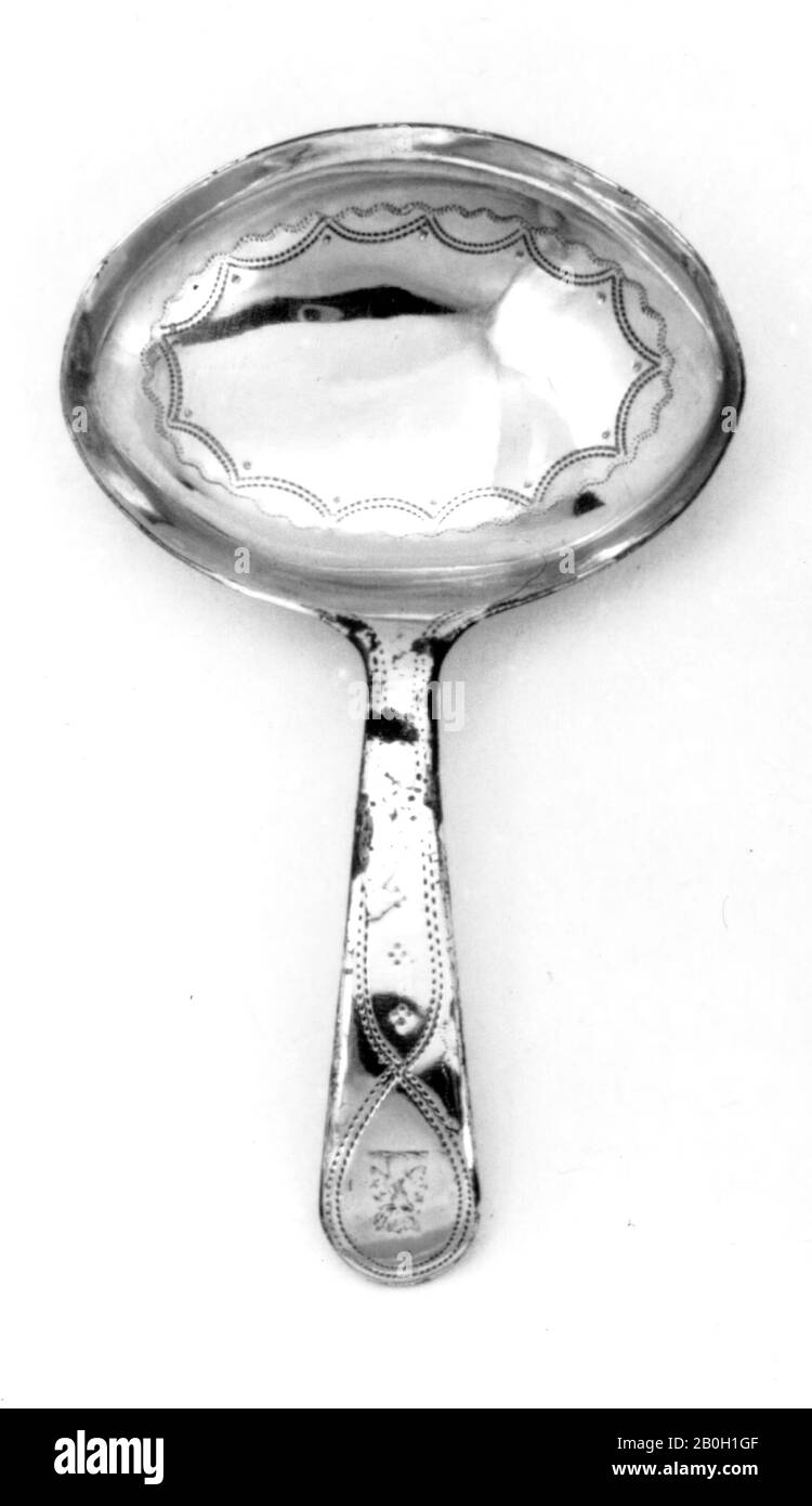 Joseph Taylor, British, active 1795–1818, Caddy Spoon, 1796/97, Silver, Overall: 2 7/8 in. (7.3 cm Stock Photo