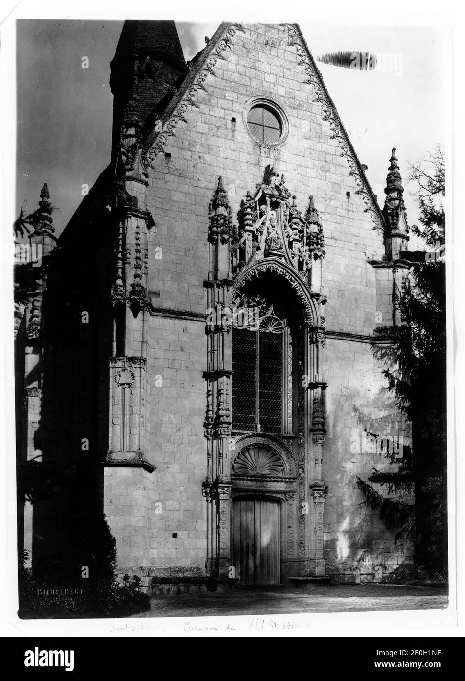 Mieusement, French, 1831–1885, Amboise—Chapelle de St.Hubert, Albumen print, image: 14 1/8 x 10 1/8 in. (35.8 x 25.7 cm Stock Photo