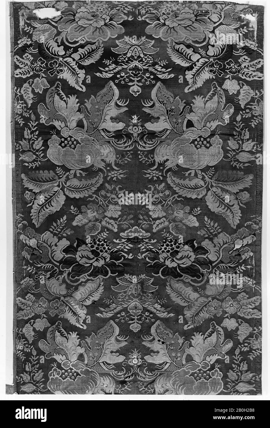 Piece, Italian, ca. 1730, Italian, Silk, 98 in. × 22 1/4 in. (248.9 × 56.5 cm) (loom width), Textiles-Woven Stock Photo