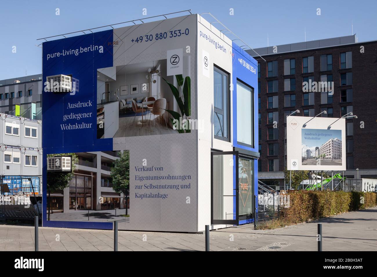 30.09.2018, Berlin, Berlin, Germany Sales office for condominiums of