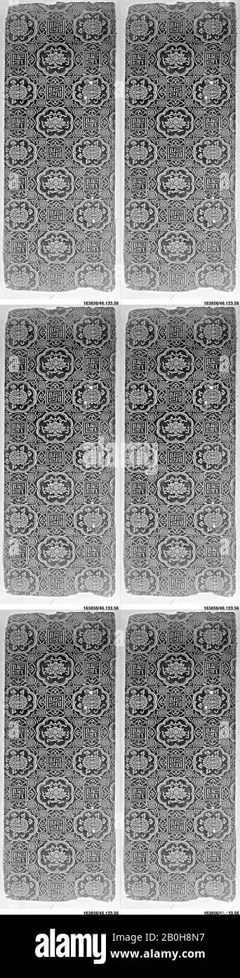 Sutra Cover, China, 17th–18th century, China, Silk, 13 x 5 in. (33.02 x 12.7 cm), Textiles-Woven Stock Photo