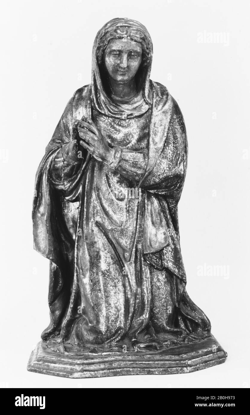 The Virgin, Southern Italian, late 16th century, Southern Italian, Polychromed wood, Height: 21 1/8 in. (53.7 cm), Sculpture Stock Photo