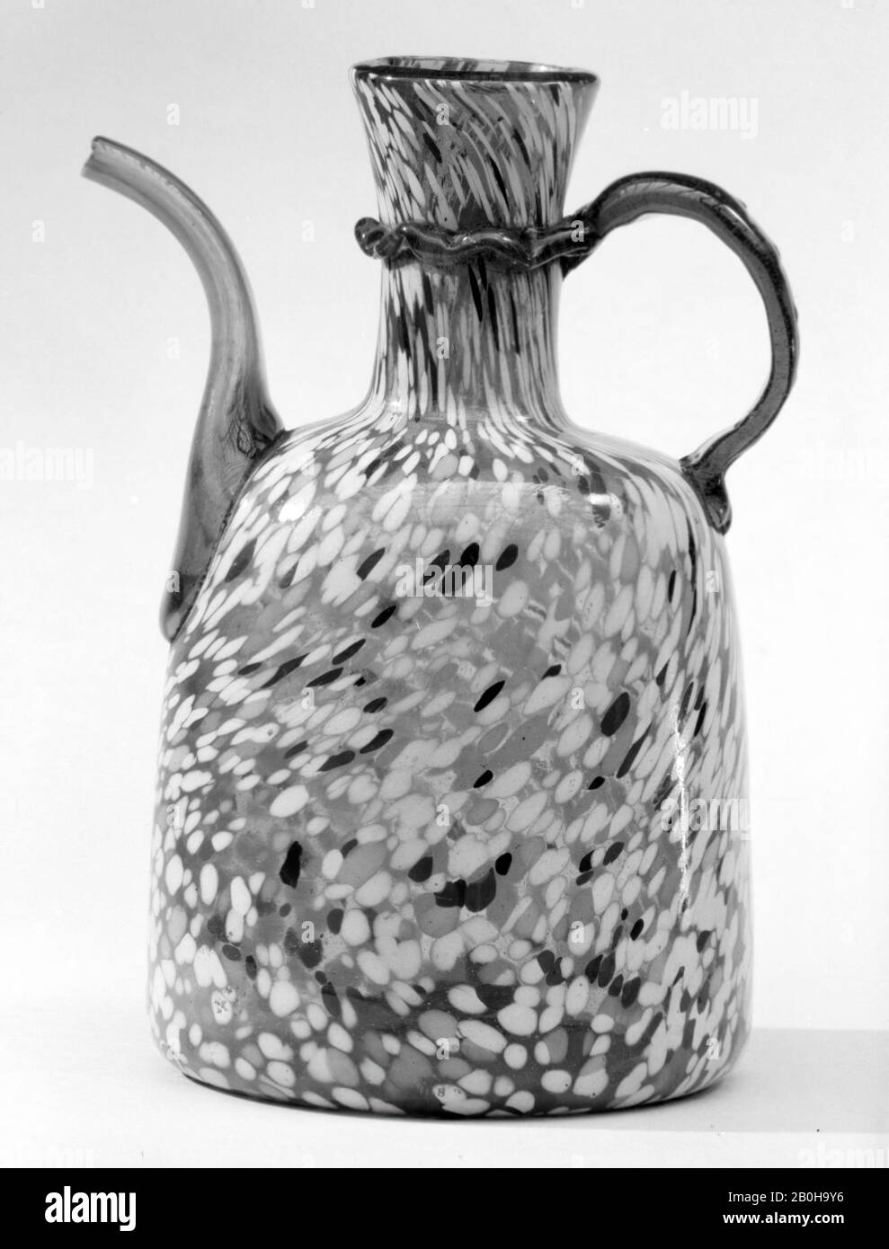 Ewer, French, Nevers, early 17th century, French, Nevers, Glass, Height: 10 in. (25.4 cm), Glass Stock Photo