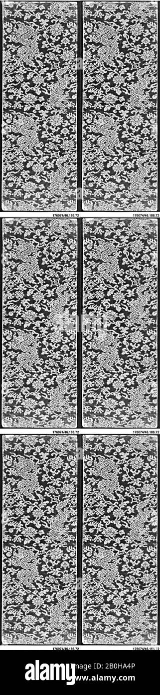 Sutra Cover, China, 16th century, China, Silk, Overall: 14 1/4 x 5 in. (36.2 x 12.7cm), Textiles-Woven Stock Photo