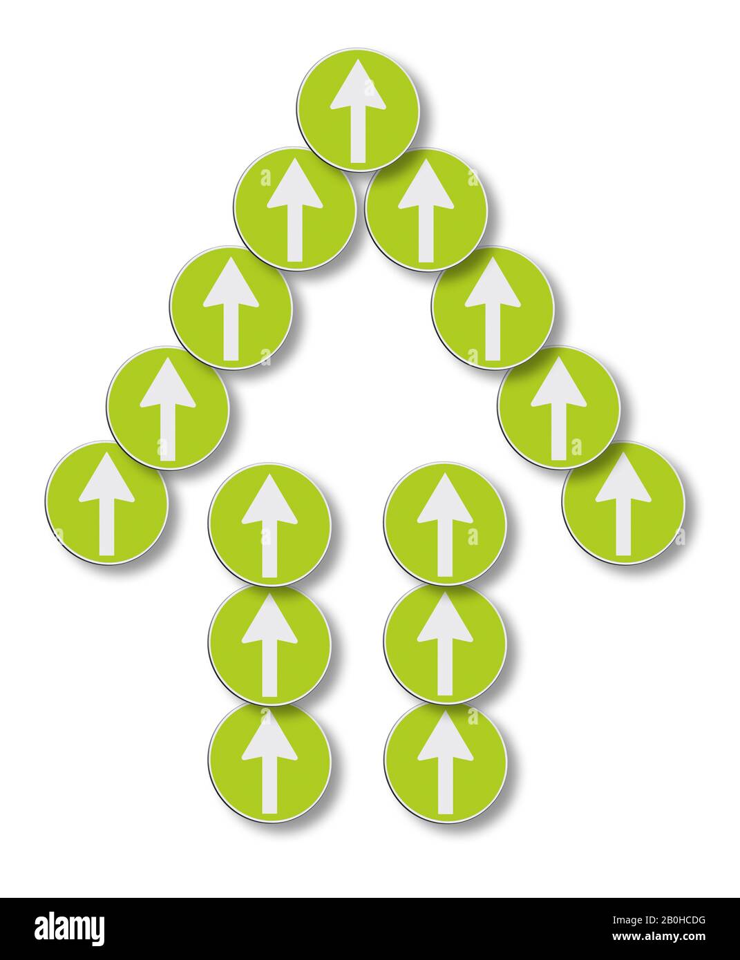 An arrow symbol composed of many arrows Stock Photo - Alamy