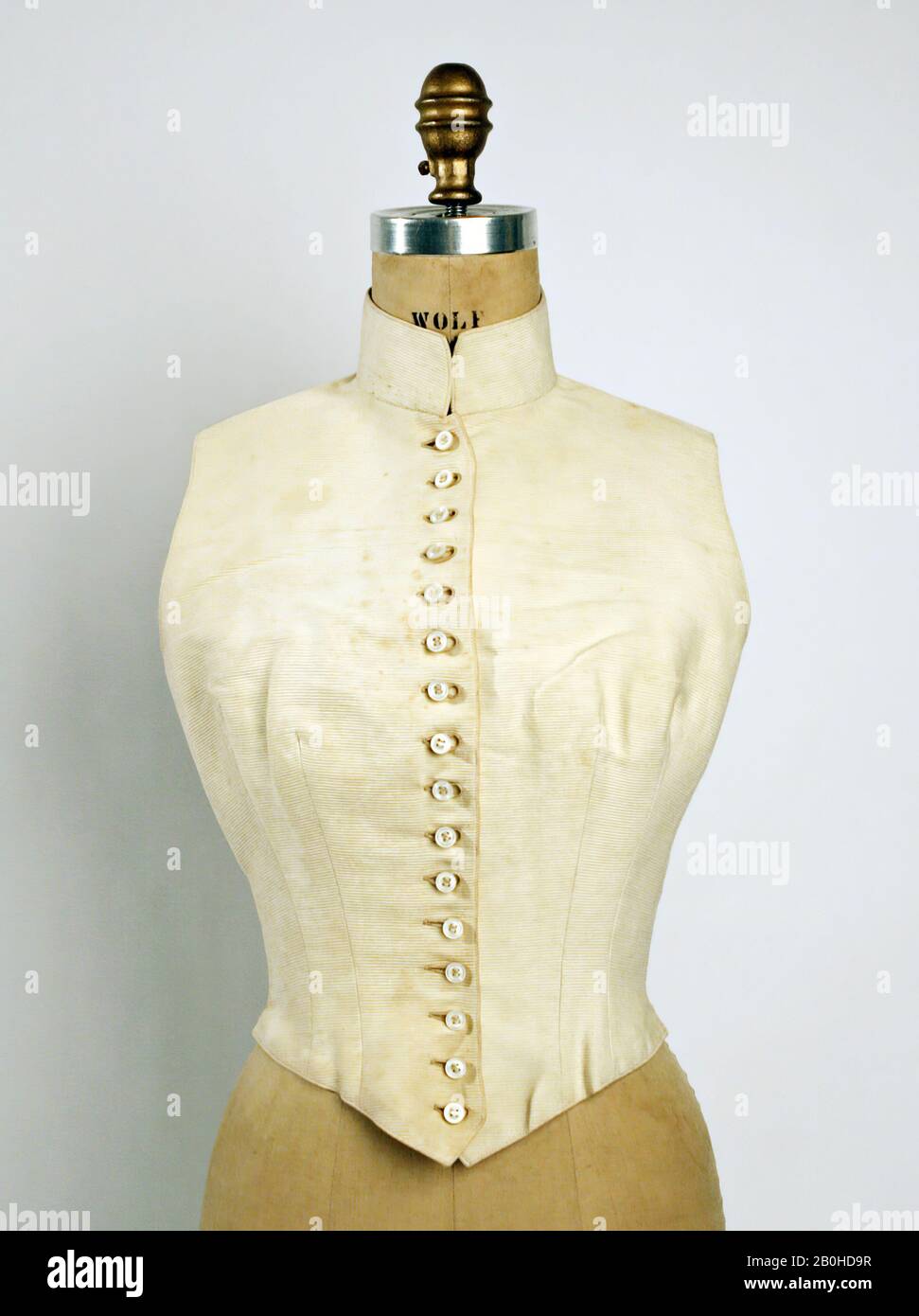 Vest, American, ca. 1890, American, cotton Stock Photo