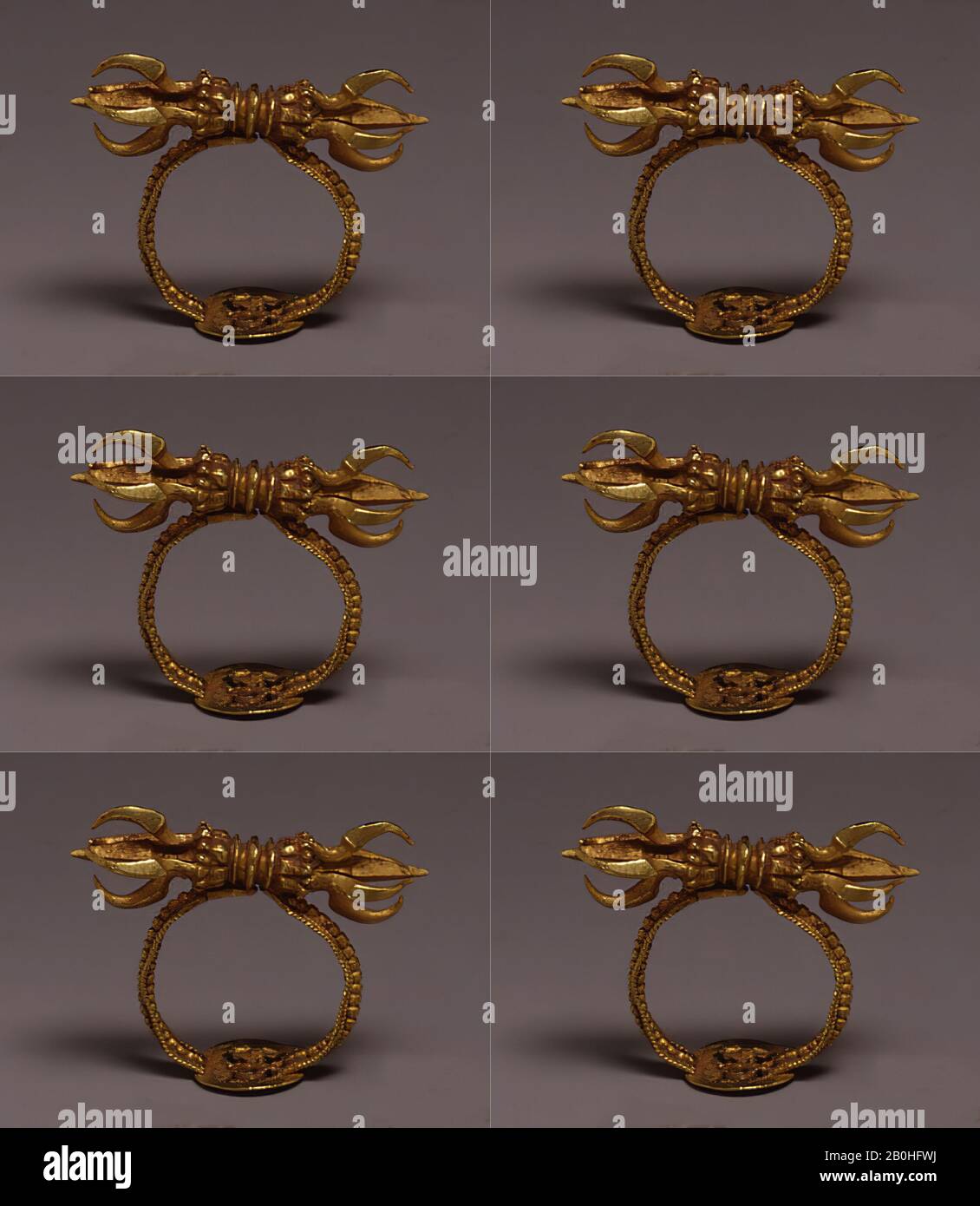 Ring with Bezel Composed of Double Vajra, Indonesia (Java), Central ...