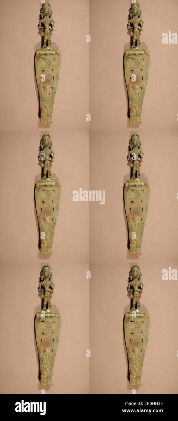 Dagger, Vietnam, Bronze and Iron Age period, Dongson culture, Date 500 B.C.–A.D. 100, Vietnam, Bronze, L. 11 1/4 in. (28.5 cm), Metalwork Stock Photo