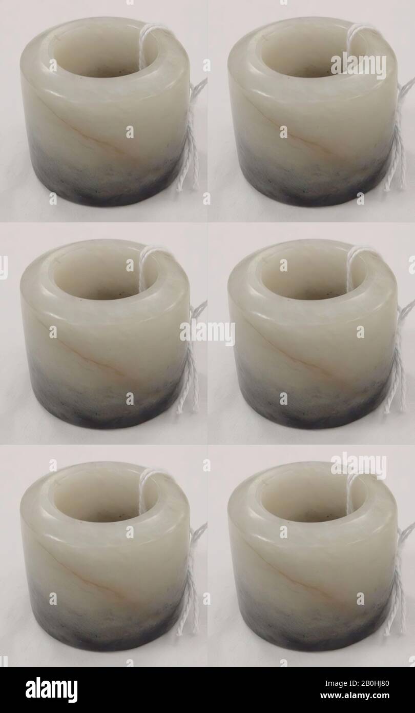 Ring, Chinese, probably 19th century, Chinese, jade Stock Photo