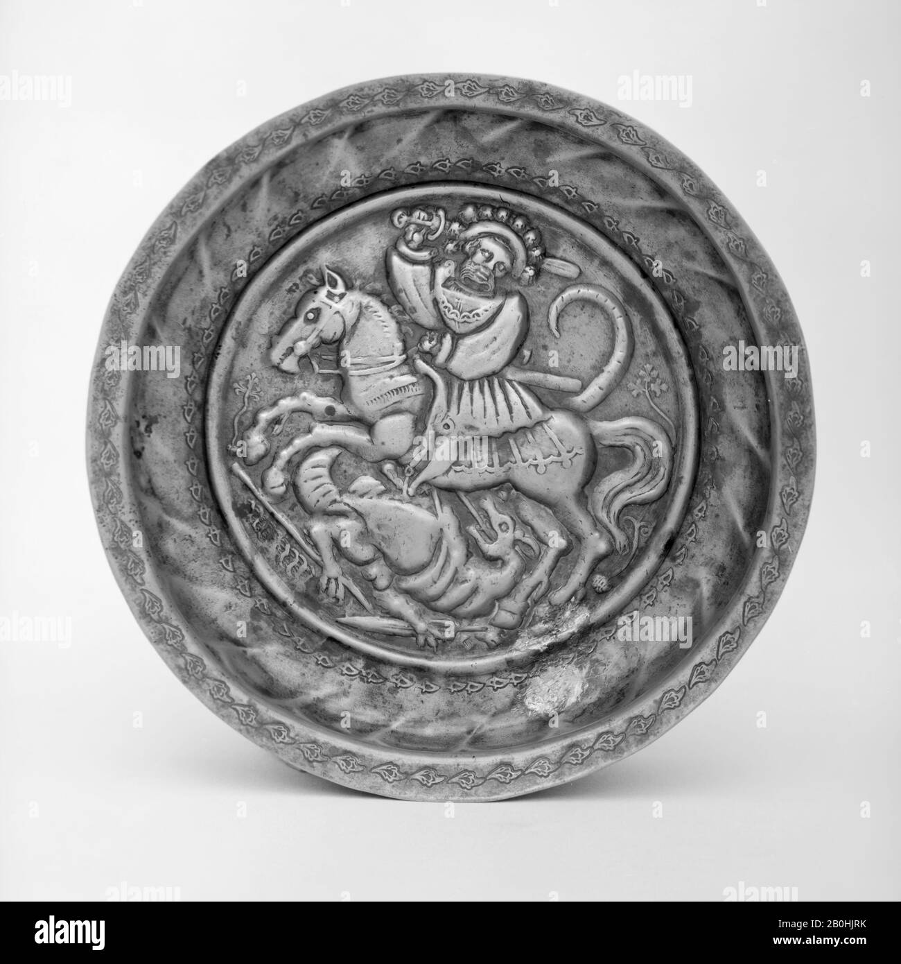 Bowl, German, Nuremberg, ca. 1525, German, Nuremberg, Dinanderie, Diameter: 9 3/4 in. (24.8 cm), Metalwork-Brass Stock Photo