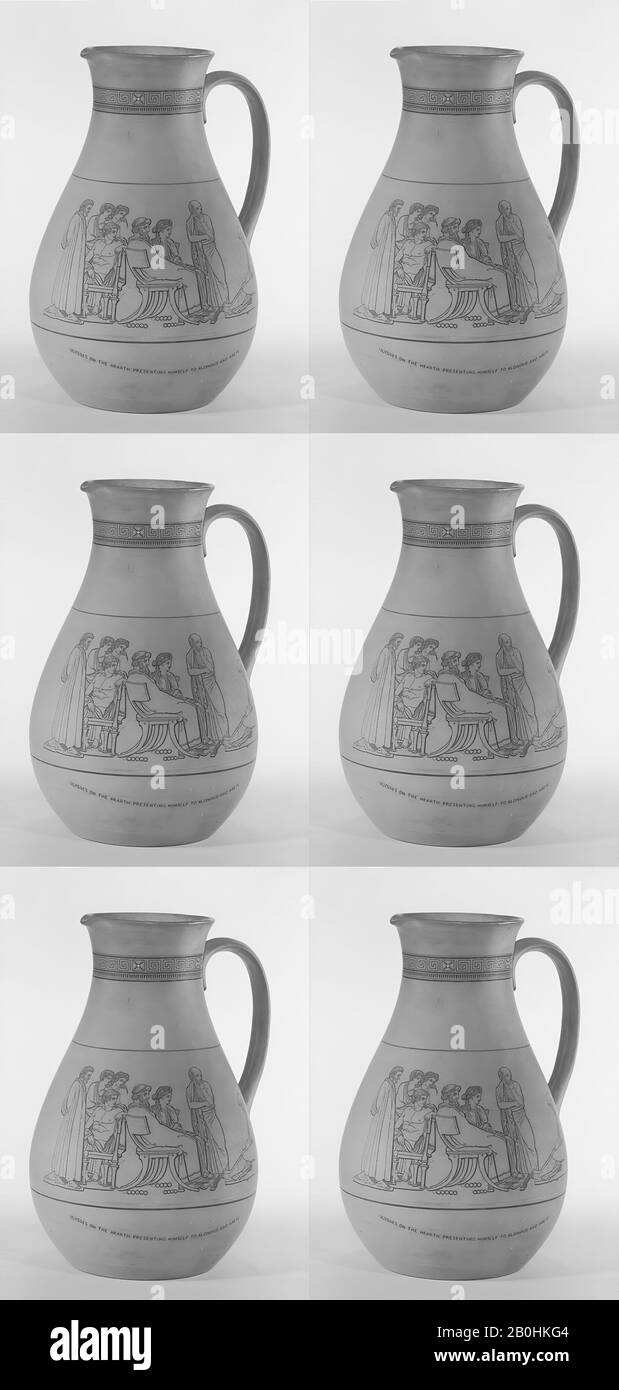 Bishops Waltham, Ewer, British, London, Bishops Waltham, 1862–67, British, London, Red stoneware, Height: 7 1/2 in. (19.1 cm), Ceramics-Pottery Stock Photo