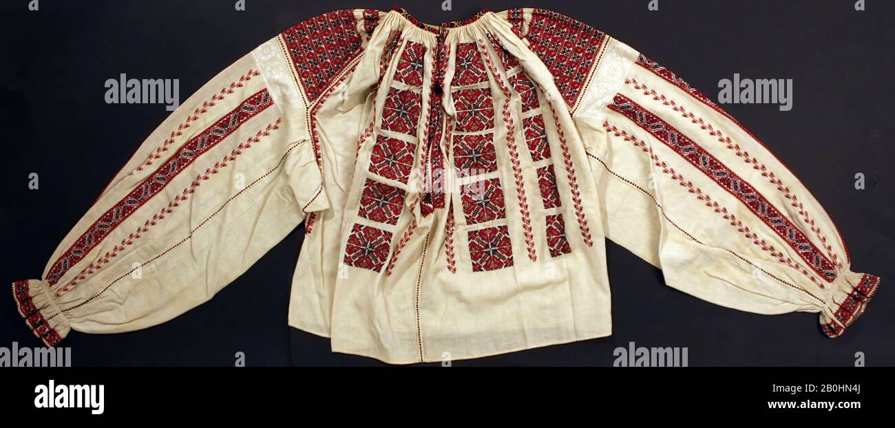 Ensemble, Romanian, 19th century, Romanian, (a, c) cotton, (b,d) wool