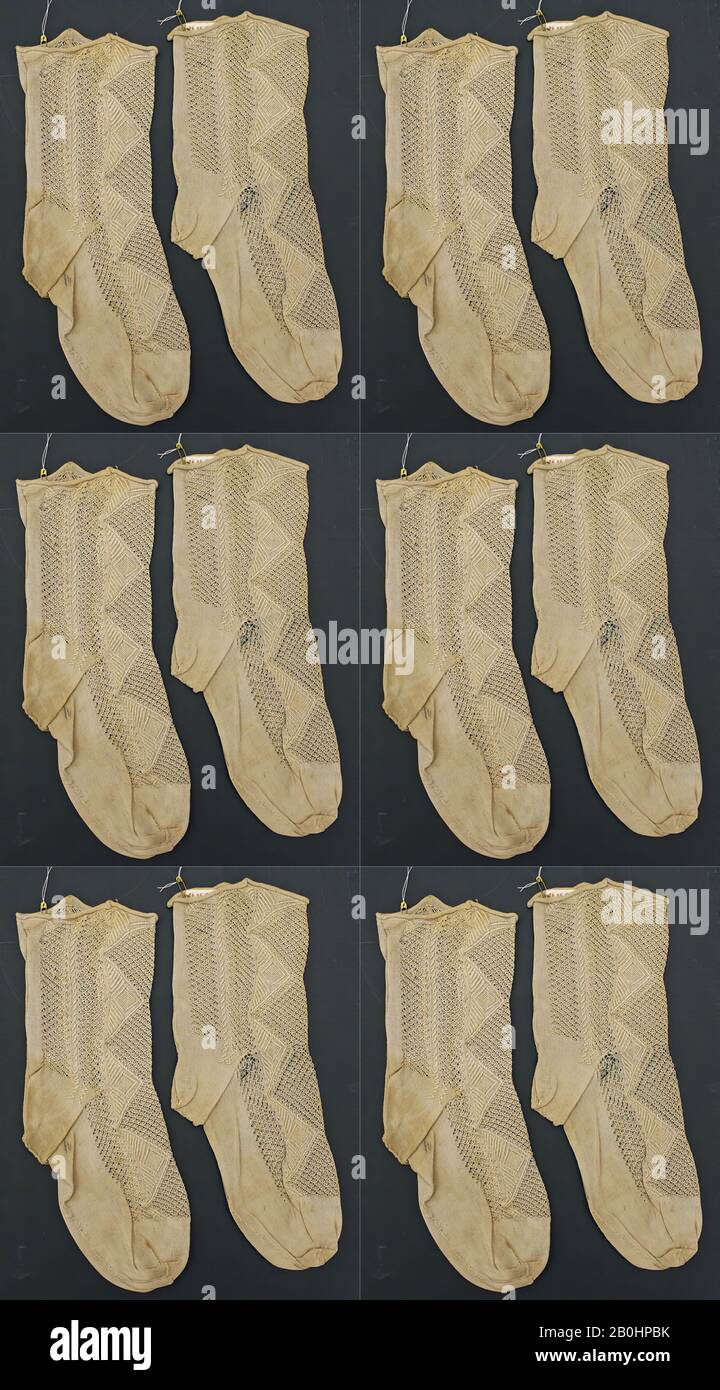 Socks, Italian, early 19th century, Italian, silk Stock Photo Alamy