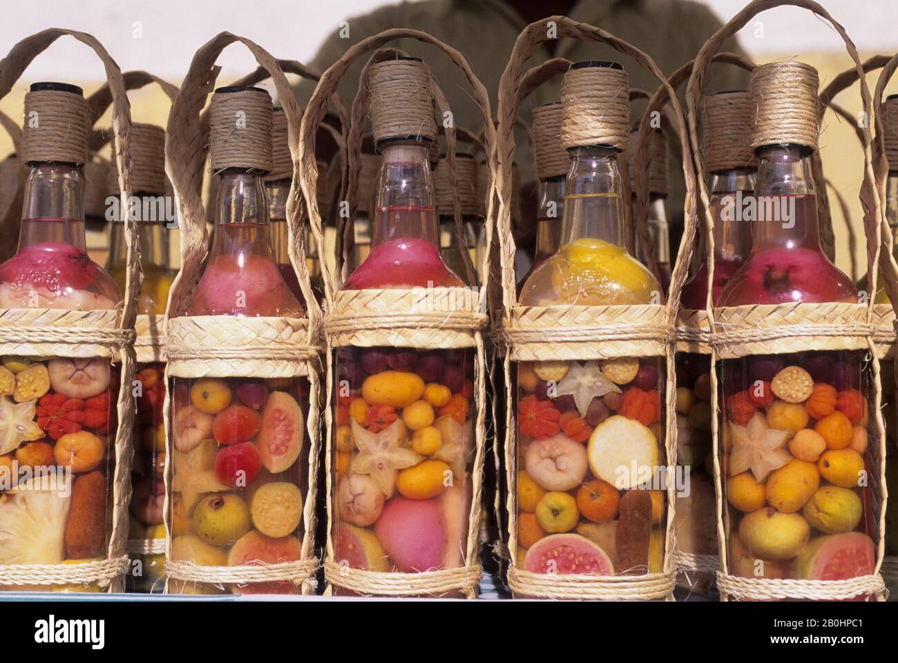 BRAZIL, RECIFE, SOUVENIER STANDS, PICKLED FRUITS Stock Photo