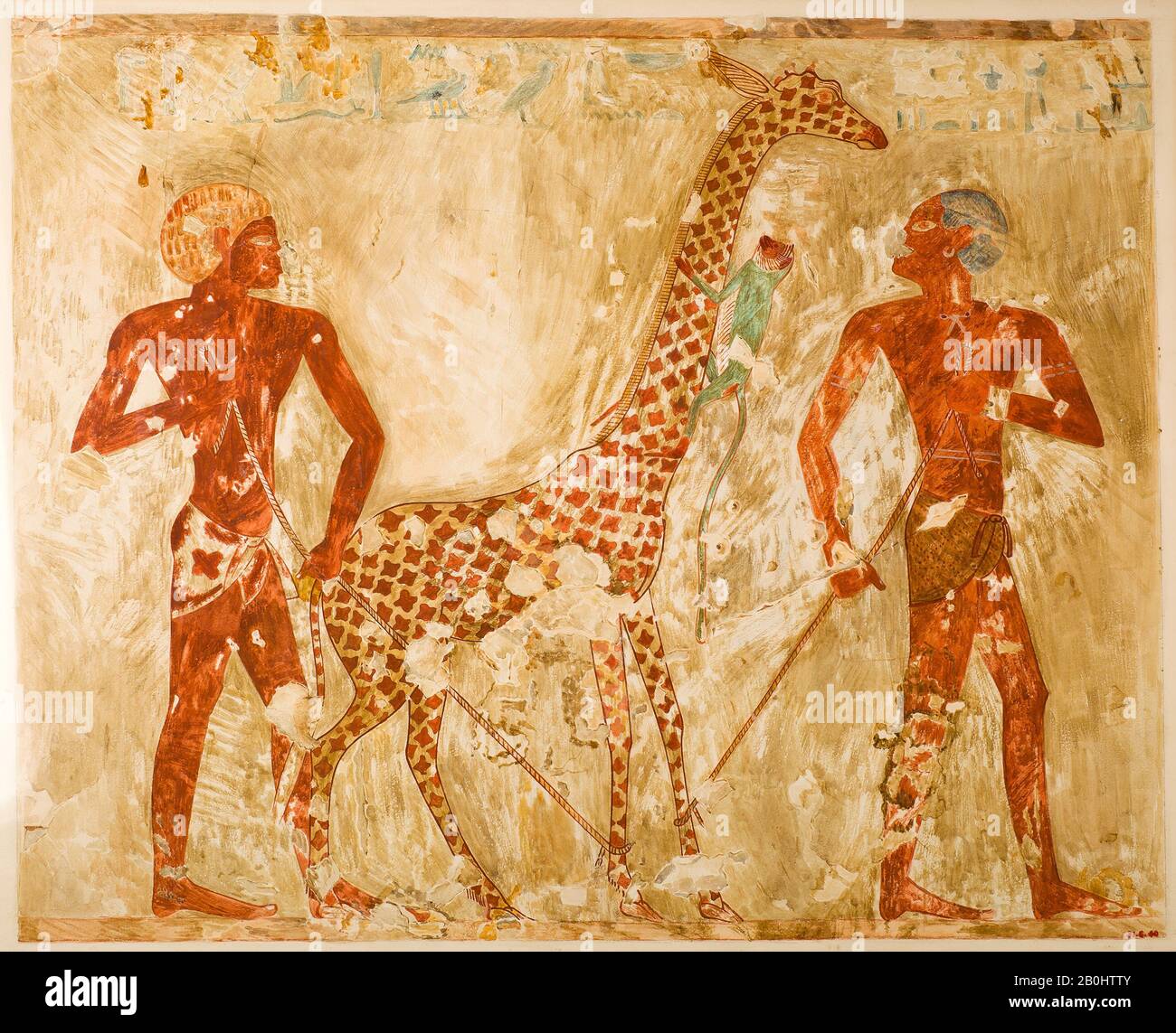 Nina De Garis Davies Nubians With A Giraffe And A Monkey Tomb Of Rekhmire New Kingdom Nina De Garis Davies 11 1965 Dynasty 18 Ca 1504 1425 B C Original From Egypt Upper Egypt Thebes