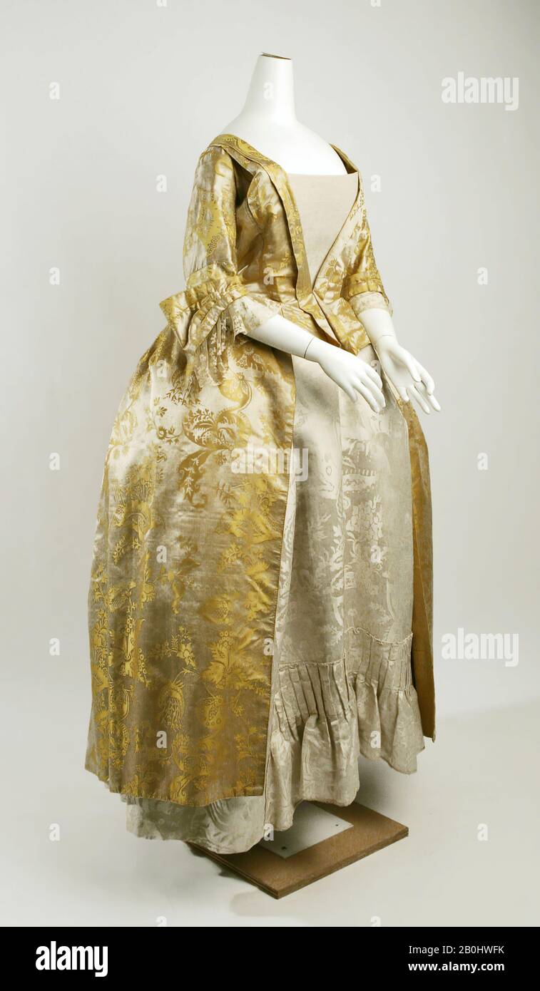 Dress, American, second half 18th century, American, silk Stock Photo