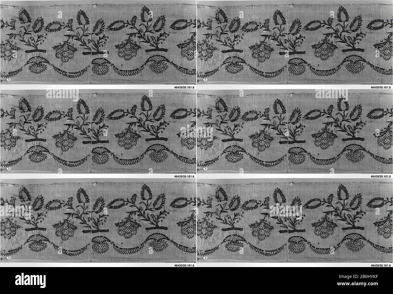 Strip, Spanish, late 18th century, Spanish, Silk and metal thread on