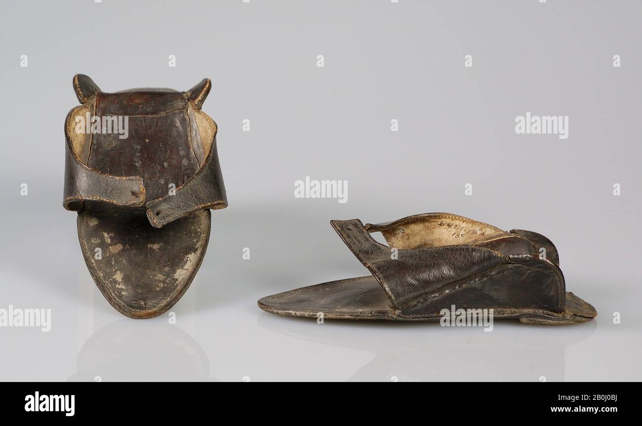 Pattens, European, 1750–89, European, Leather Stock Photo