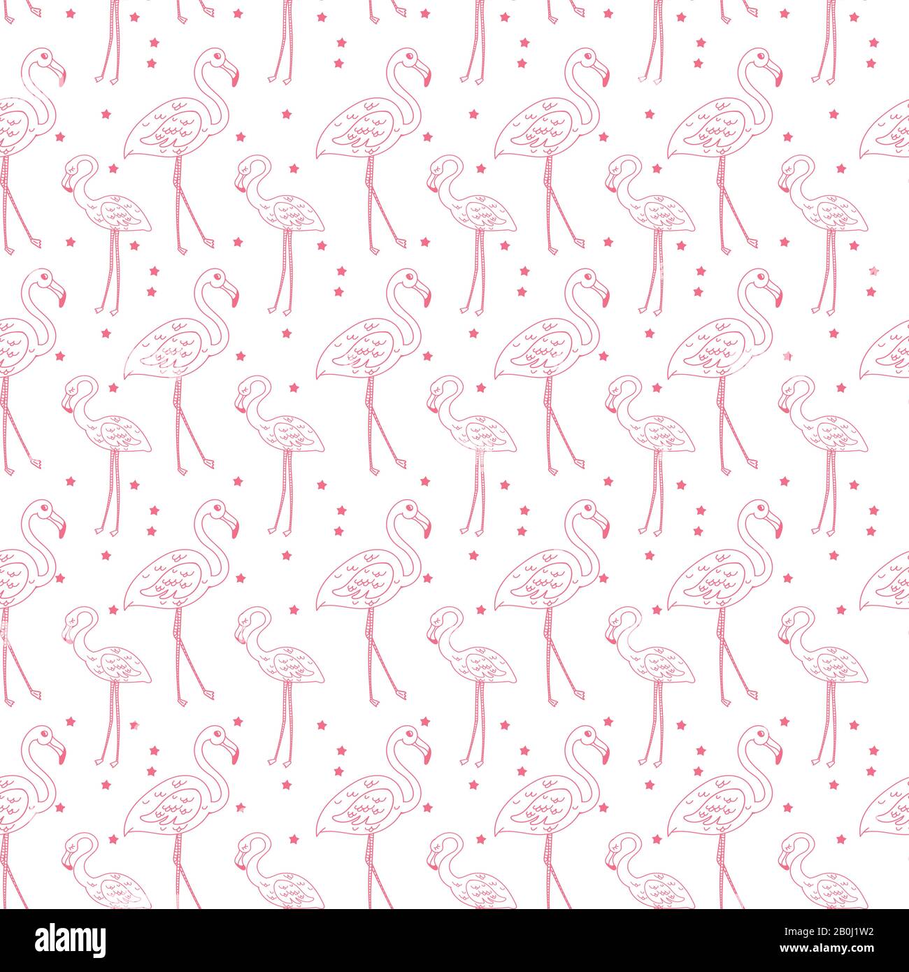 Flamingo seamless pattern vector illustration. Cute Flamingo with pink ...