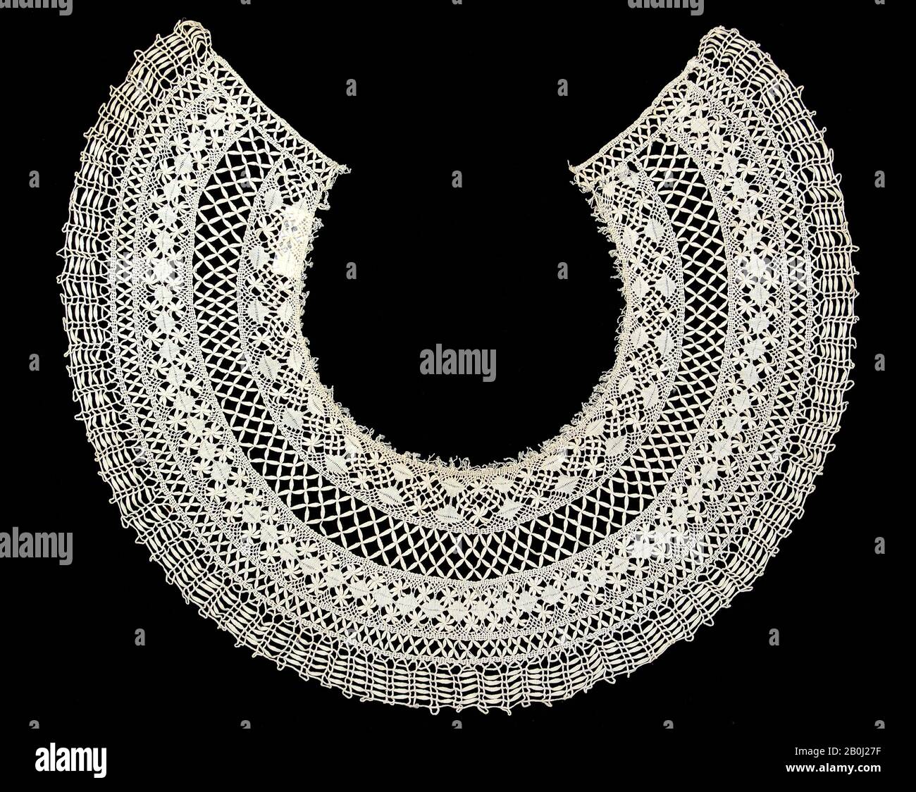 Collar, American, ca. 1890, American, Linen Stock Photo