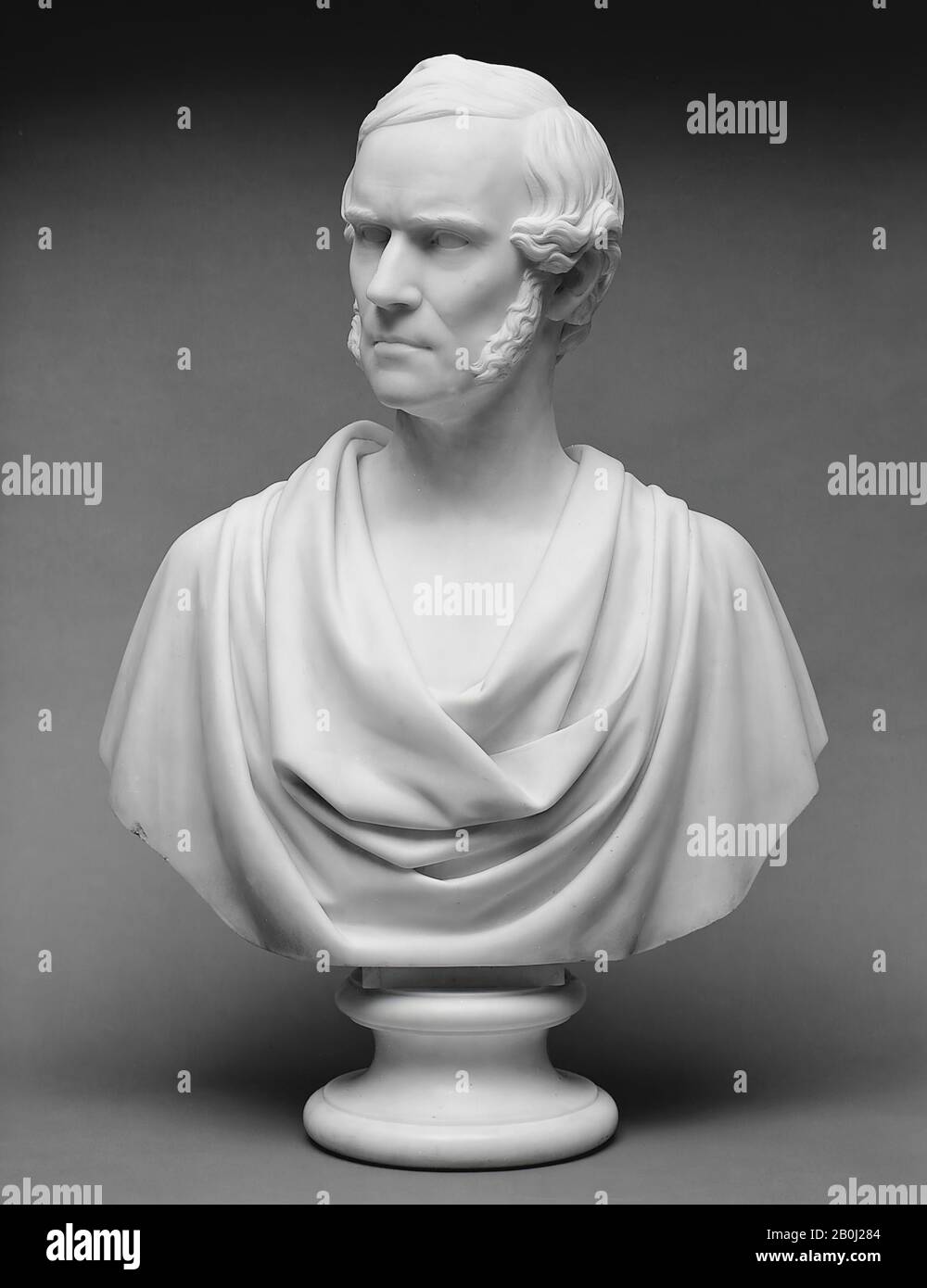 Chauncey Bradley Ives, Isaac Newton Phelps, American, Chauncey Bradley Ives (1810–1894), 1854; carved 1855, American, Marble, 30 3/4 x 21 x 10 in. (78.1 x 53.3 x 25.4 cm), Sculpture Stock Photo