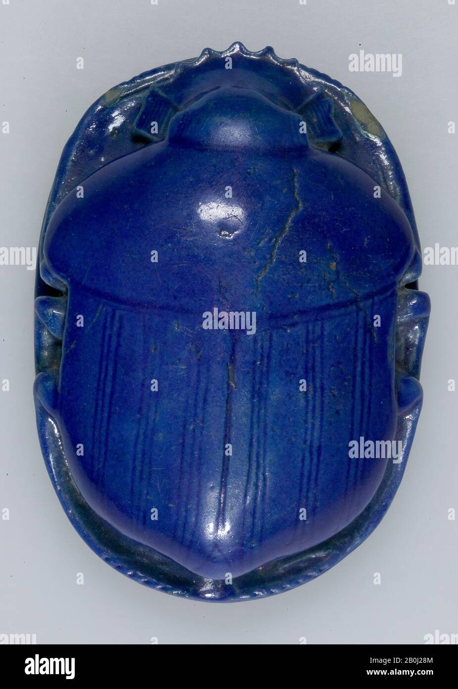 Scarab, New Kingdom, Ramesside, Dynasty 19–20, ca. 1295–1070 B.C., From Egypt, Faience, L. 8 cm (3 1/8 in); w. 5.5 cm (2 3/16 in); h. 2.6 cm (1 in Stock Photo