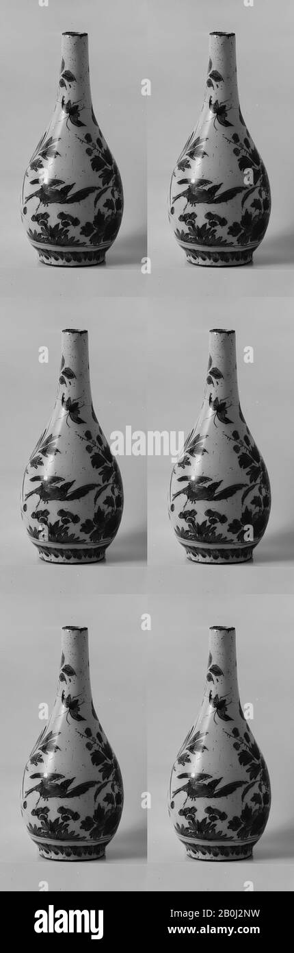 Vase, Dutch, Delft, early 18th century, Dutch, Delft, Tin-glazed earthenware, Height: 5 1/2 in. (14 cm), Ceramics-Pottery Stock Photo