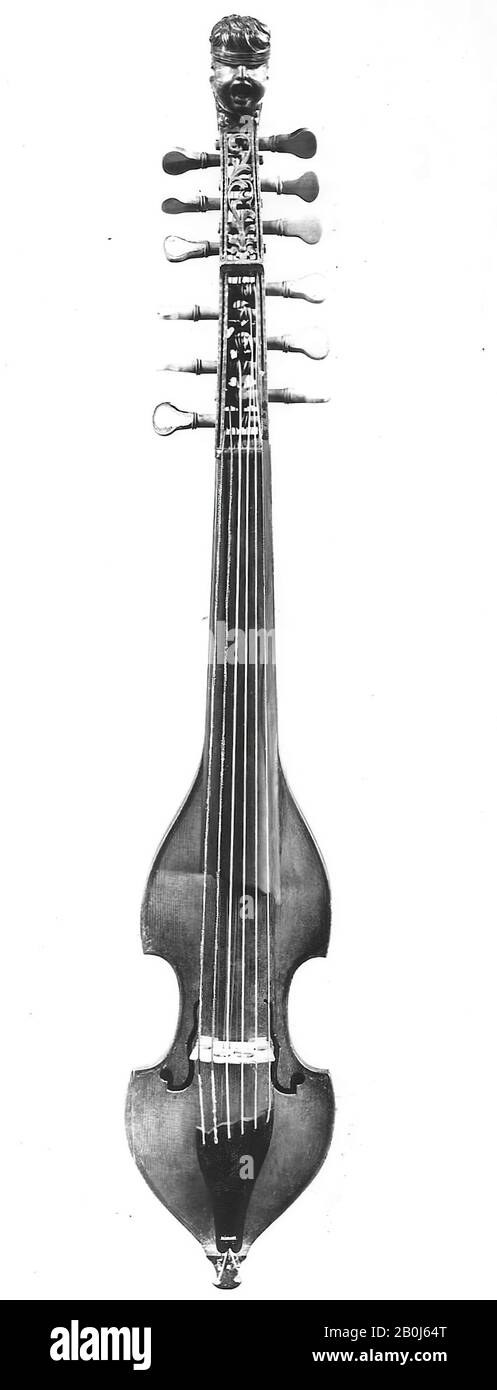 Viola d'Amore, German, ca. 1700, Germany, German, Wood, string, Chordophone-Lute-bowed-unfretted Stock Photo