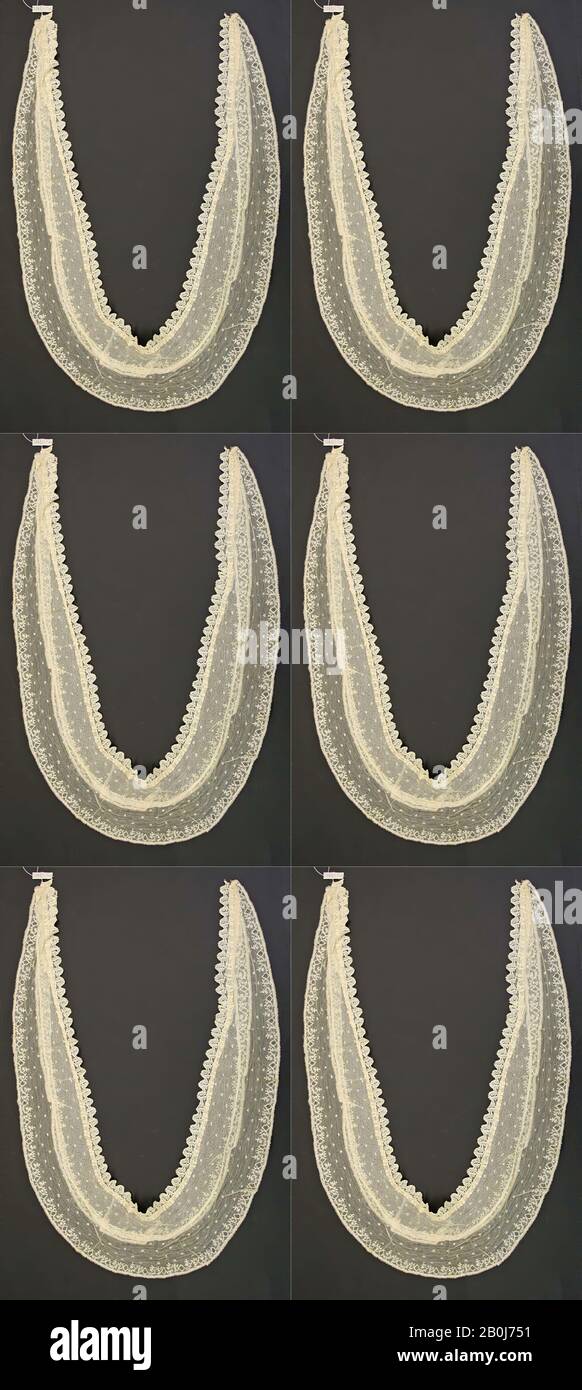 Collar, British, last quarter 18th century, British, linen Stock Photo