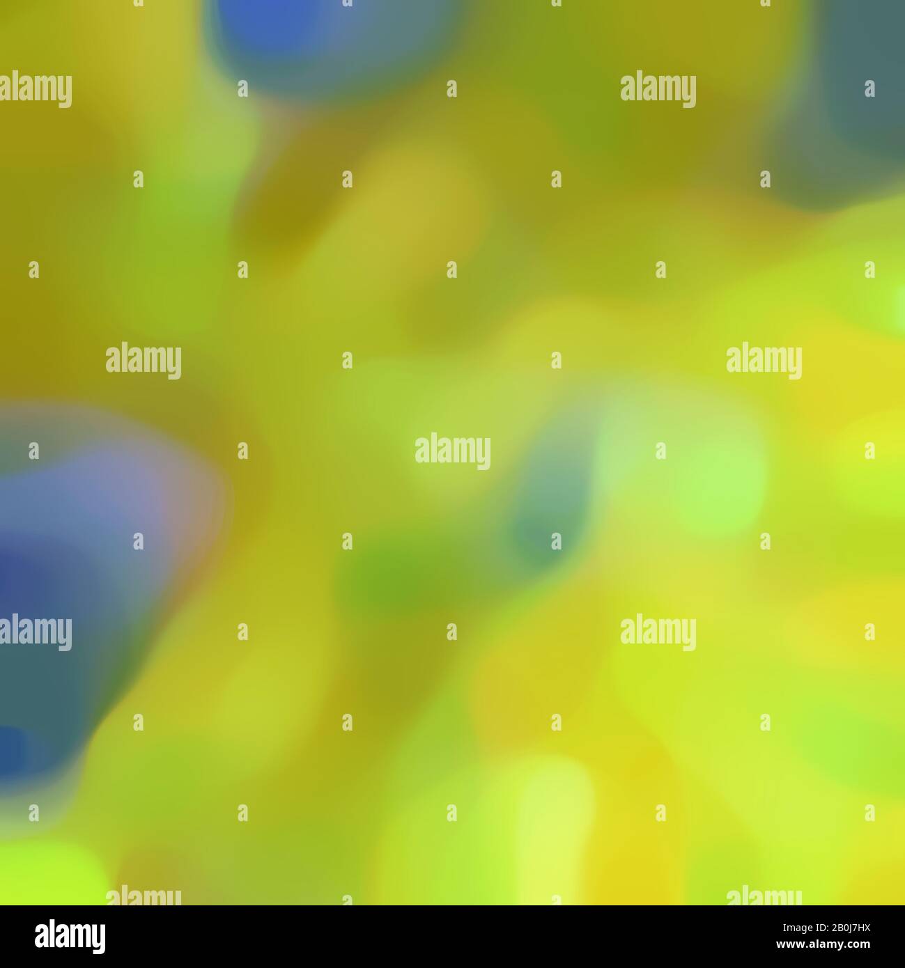 blurred square format background with yellow green, teal blue and green ...