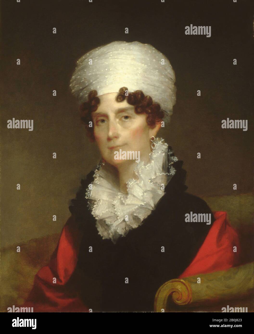 Gilbert Stuart, Mrs. Andrew Sigourney, American, Gilbert Stuart (American, North Kingston, Rhode Island 1755–1828 Boston, Massachusetts), Ca. 1820, American, Oil on canvas, 27 x 22 in. (68.6 x 55.9 cm), Paintings Stock Photo