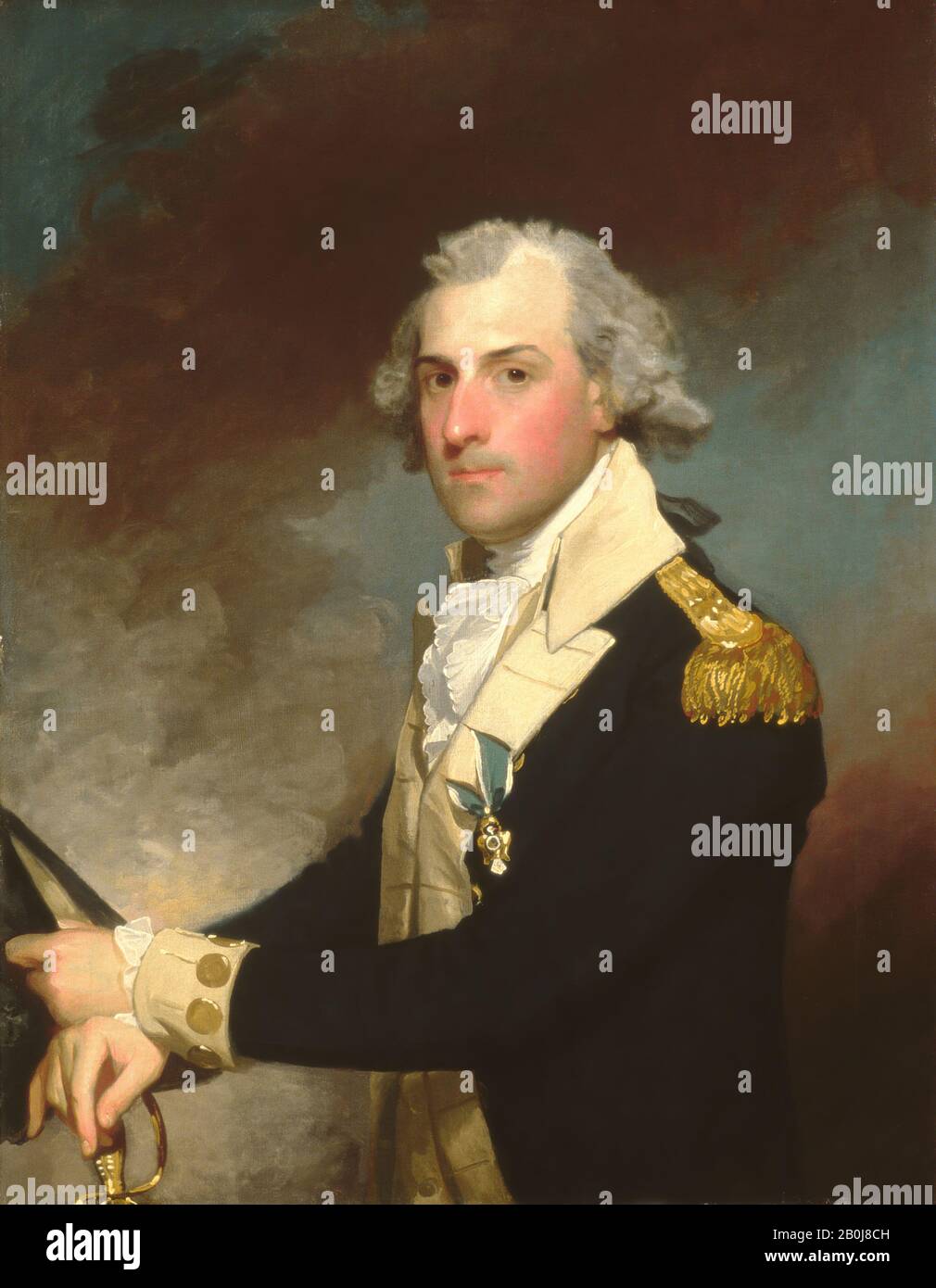 Gilbert Stuart, Matthew Clarkson, American, Gilbert Stuart (American, North Kingston, Rhode Island 1755–1828 Boston, Massachusetts), ca. 1794, American, Oil on canvas, 36 1/16 x 28 1/4 in. (91.6 x 71.8 cm), Paintings Stock Photo