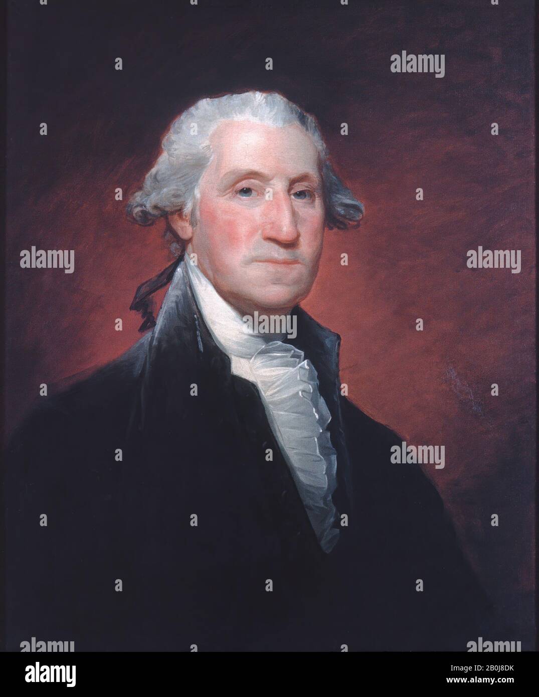 Gilbert Stuart, George Washington, American, Gilbert Stuart (American, North Kingston, Rhode Island 1755–1828 Boston, Massachusetts), ca. 1798–1800, American, Oil on canvas, 29 x 23 3/4 in. (73.7 x 60.3 cm), Paintings Stock Photo
