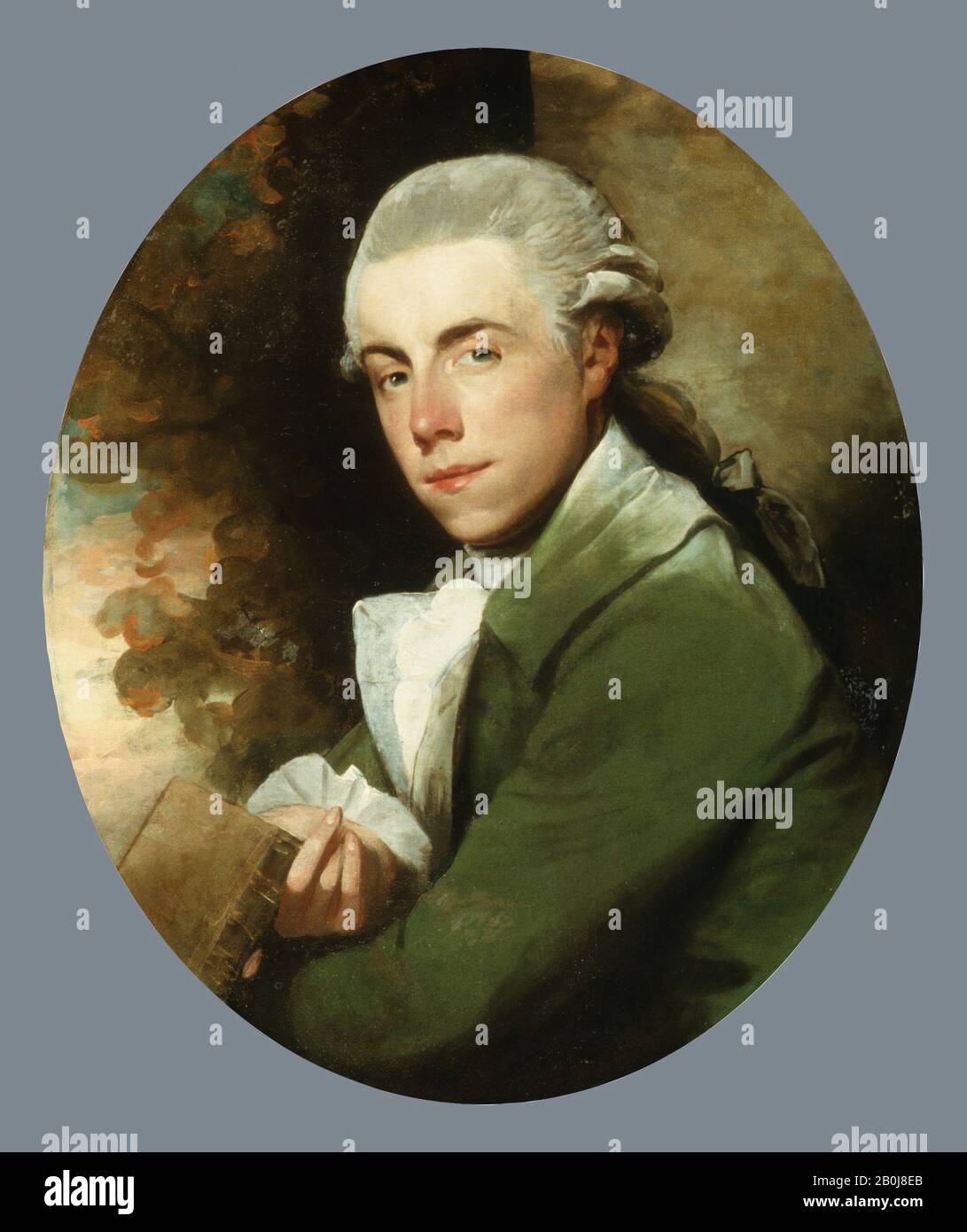 Gilbert Stuart, Man in a Green Coat, American, Gilbert Stuart (American, North Kingston, Rhode Island 1755–1828 Boston, Massachusetts), ca. 1779–85, American, Oil on canvas, 28 1/2 x 23 1/2 in. (72.3 x 59.7 cm), Paintings Stock Photo