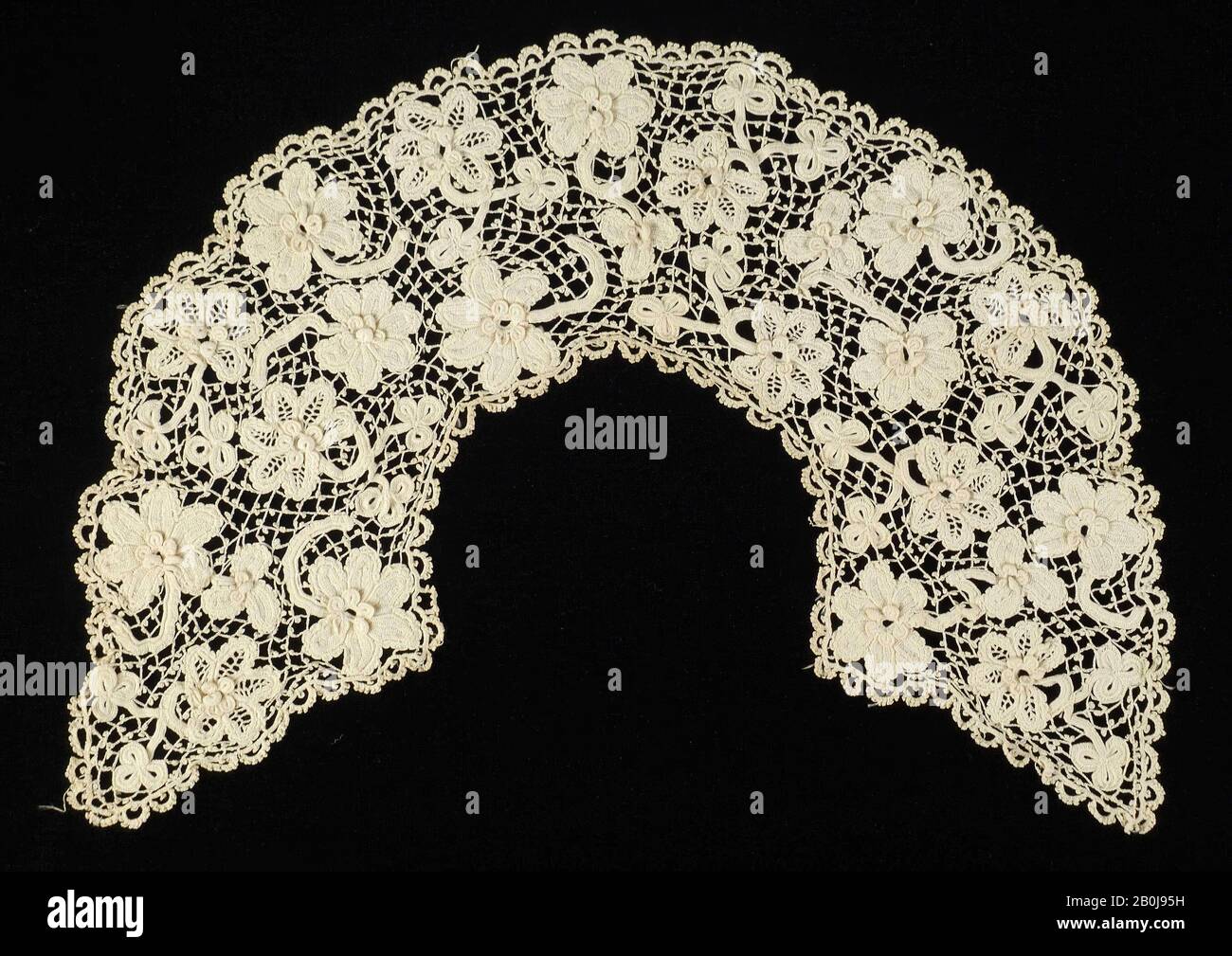 Collar, Irish, ca. 1890, Irish, Cotton Stock Photo