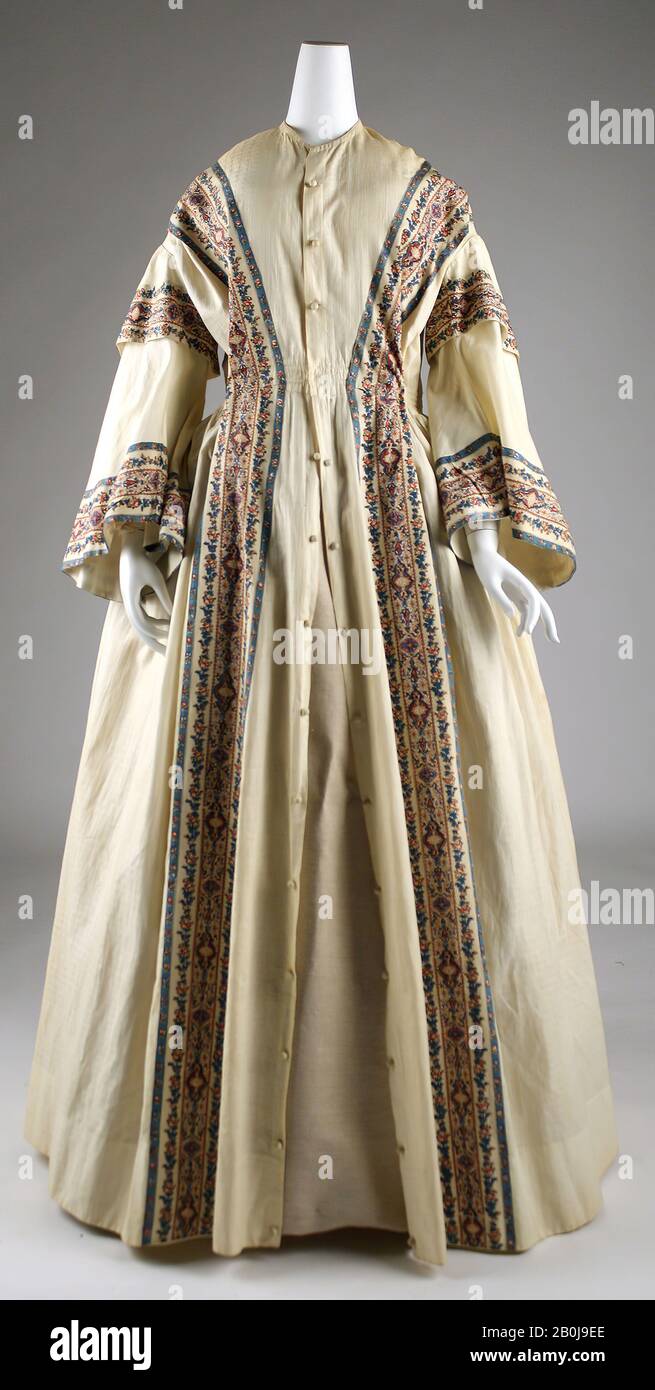 Dressing gown, American, 184550, American, cotton Stock Photo Alamy
