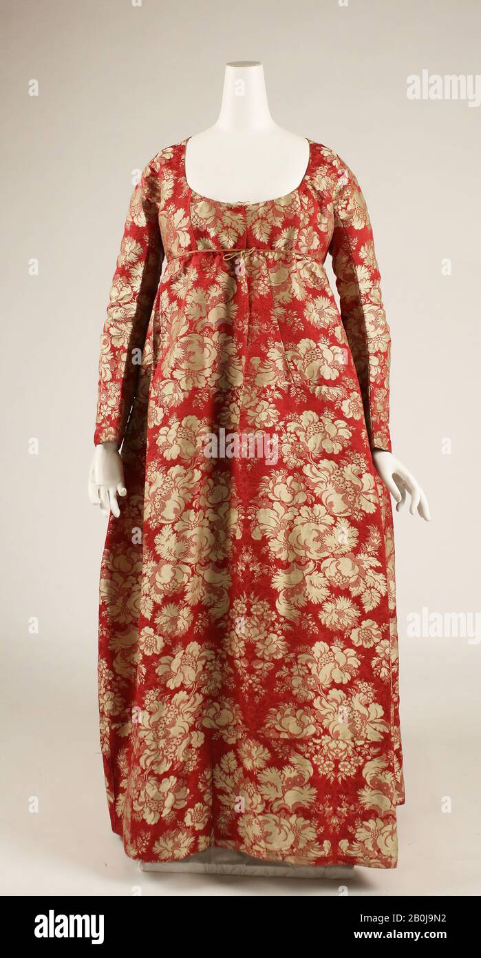 Dress, French, 1790s, French, silk Stock Photo