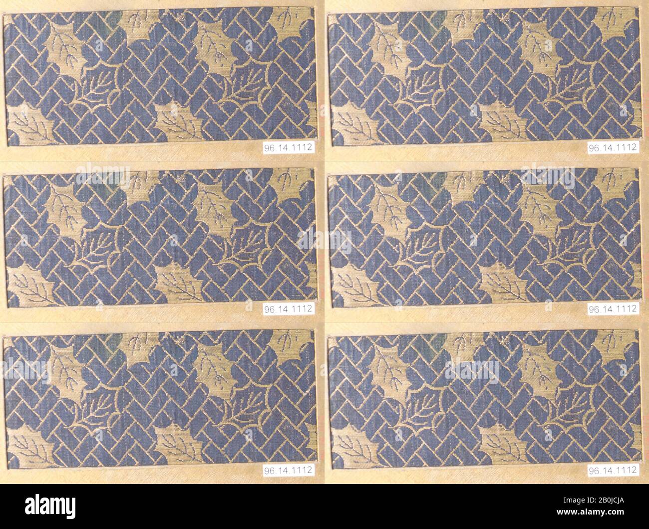 Piece, Japan, 18th–19th century, Japan, Silk, 1/4 x 5 1/2 in. (.64 x 13.97 cm), Textiles-Woven Stock Photo