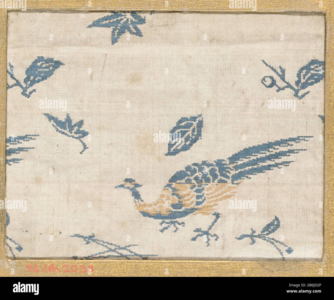 Piece, Japan, 18th–19th century, Japan, Silk, 3 x 4 in. (7.62 x 10.16 cm), Textiles-Woven Stock Photo