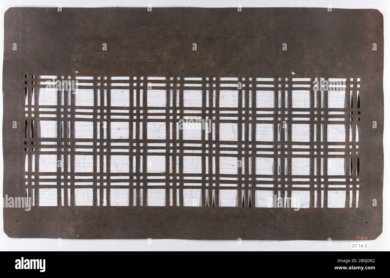 Stencil, Japan, Edo period (1615–1868), Date early 19th century, Japan, Paper, silk, 9 3/4 x 15 7/8 in. (24.8 x 40.3 cm), Stencils Stock Photo