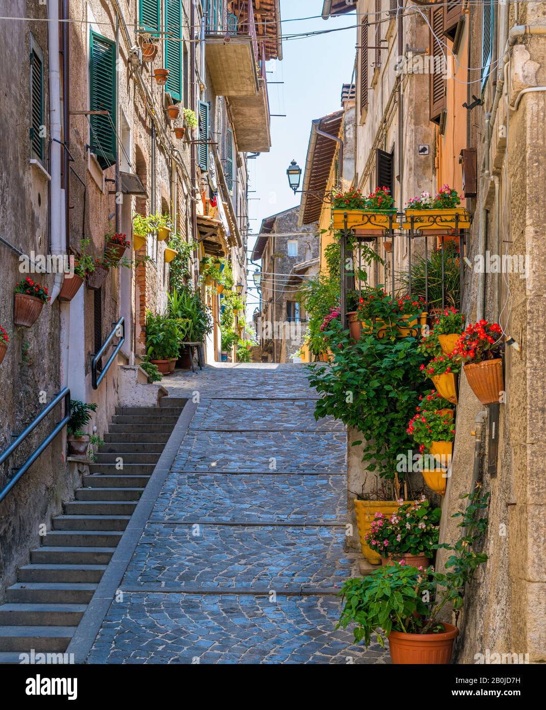 Scenic sight in the village of Vallerano, Province of Viterbo, Lazio, Italy. Stock Photo
