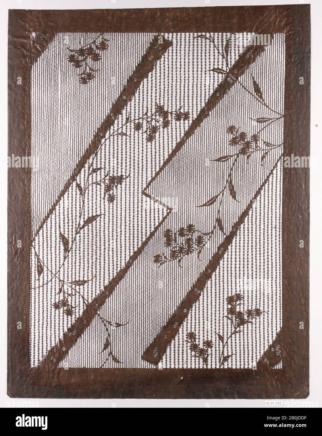 Stencil, Japan, 19th century, Japan, Paper, silk, 21 7/8 x 16 3/4 in. (55.6 x 42.5 cm), Stencils Stock Photo