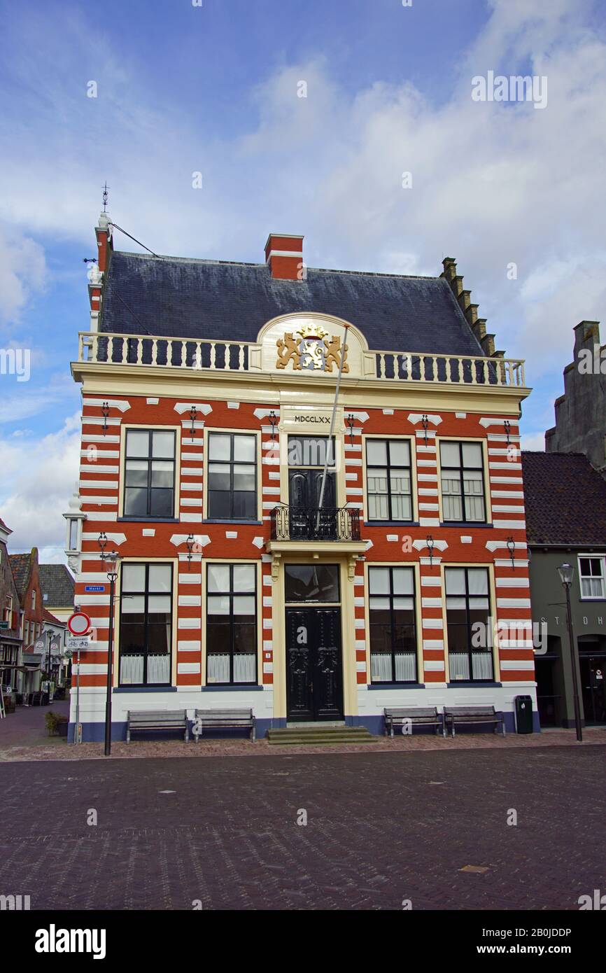 Hattem, the Netherlands - Februari 20, 2020: Town hall of the Hattem. Stock Photo
