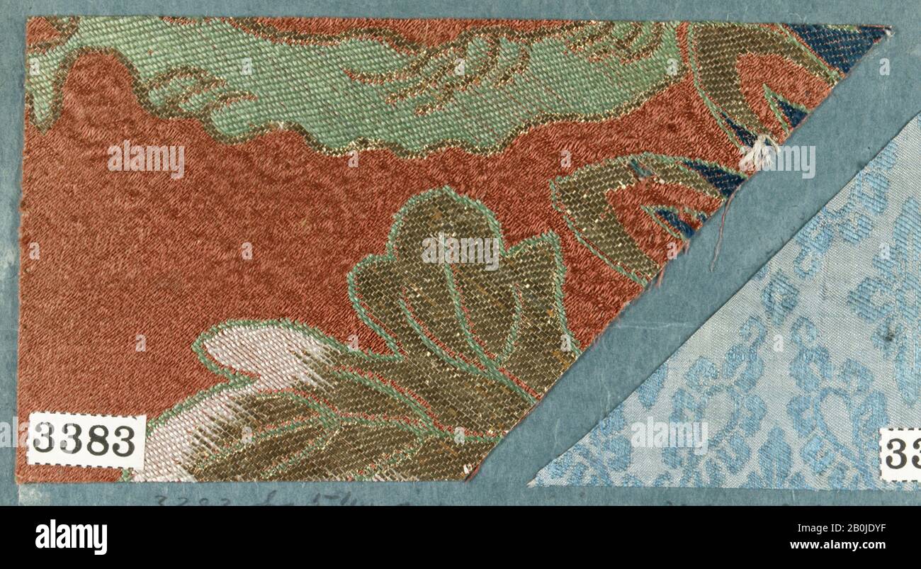 Textile, Japan, 19th century, Japan, 2 3/4 × 5 5/16 in. (7 × 13.5 cm), Textiles-Woven Stock Photo