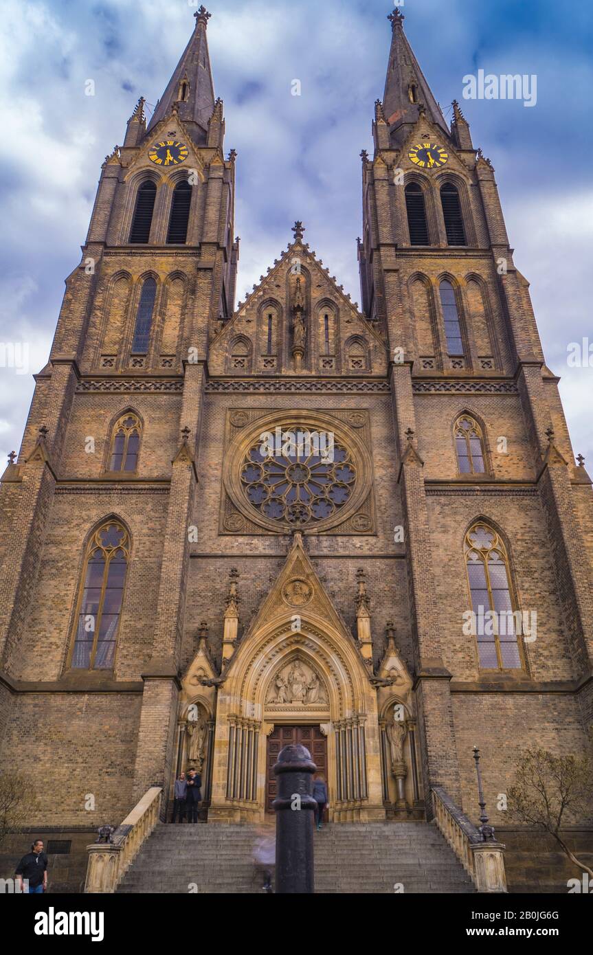 Catholic Church of St. Ludmila in Prague, Czech Stock Photo - Alamy