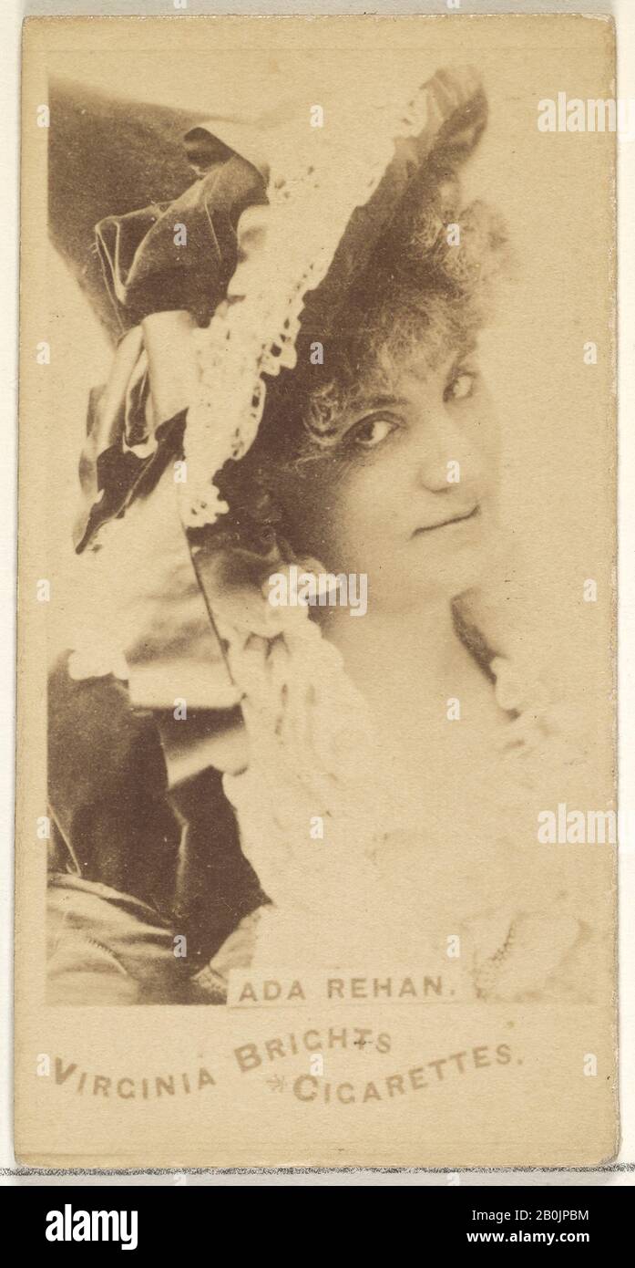 Issued by Allen & Ginter, Ada Rehan, from the Actors and Actresses series (N45, Type 1) for Virginia Brights Cigarettes, ca. 1888, Albumen photograph, Sheet: 2 3/4 x 1 3/8 in. (7 x 3.5 cm Stock Photo