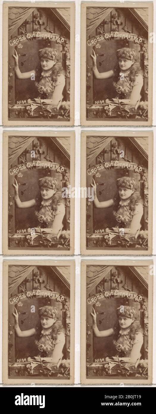 Issued by W. Duke, Sons & Co., Card Number 89, Fuller, from the Actors and Actresses series (N145-1) issued by Duke Sons & Co. to promote Cross Cut Cigarettes, 1880s, Albumen photograph, Sheet: 2 1/2 × 1 3/8 in. (6.4 × 3.5 cm Stock Photo
