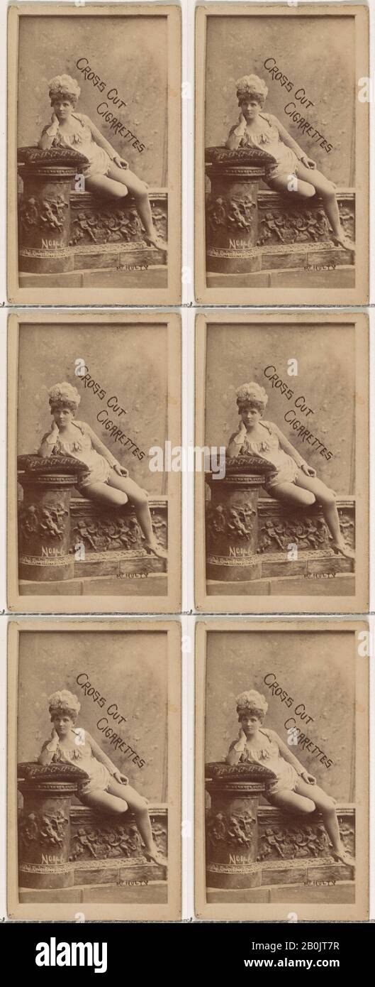 Issued by W. Duke, Sons & Co., Card Number 46, McNulty, from the Actors and Actresses series (N145-1) issued by Duke Sons & Co. to promote Cross Cut Cigarettes, 1880s, Albumen photograph, Sheet: 2 1/2 × 1 3/8 in. (6.4 × 3.5 cm Stock Photo