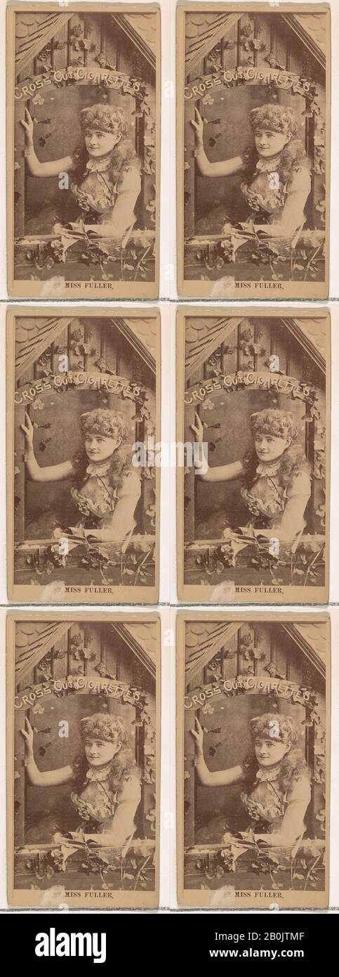 Issued by W. Duke, Sons & Co., Card Number 89, Miss Fuller, from the Actors and Actresses series (N145-2) issued by Duke Sons & Co. to promote Cross Cut Cigarettes, 1880s, Albumen photograph, Sheet: 2 5/8 × 1 7/16 in. (6.6 × 3.7 cm Stock Photo